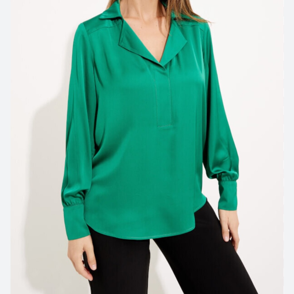 Joseph Ribkoff Women’s plus size 22 green vneck longsleeve top
